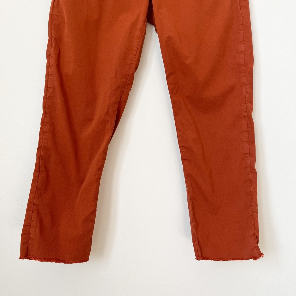 Frank & Eileen Wicklow Chino Crop Pants Raw Hem Womens 6 Rust - Picture 4 of 12